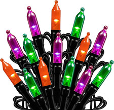 200 LED Halloween Mini String Lights, 65 FT Connectable Waterproof 8 Modes Fairy