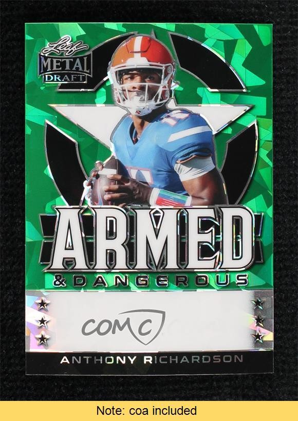 2022 Leaf Metal Draft Armed & Dangerous 1/1 Anthony Richardson #AD-AR1 0q21