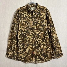 Duck Camp Men's Size XL Camo Long Sleeve Button Down Wingshooting LS200 Shirt