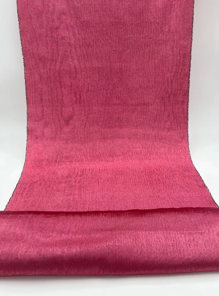 Pink Silk Moire Fabric By 2 Meters, Watermark Patterned, Multicolor Options. - Image 2 of 4