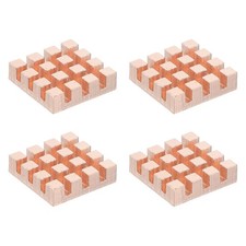 4 Pcs Copper Heatsink 15x15x4mm, Heat Sink Cooler Radiator for Raspberry Pi
