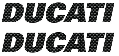 Kit 2 ADESIVI Per SERBATOIO MOTO Scritta DUCATI Adesivo ROSSO STICKERS - Foto 5
