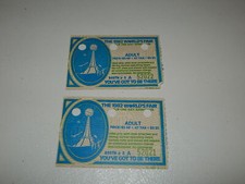 Vintage ticket stubs for 1982 World's Fair Knoxville TN 