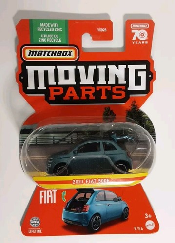 Matchbox 2023 Moving Parts 2021 FIAT 500E 9/54 New Unopened