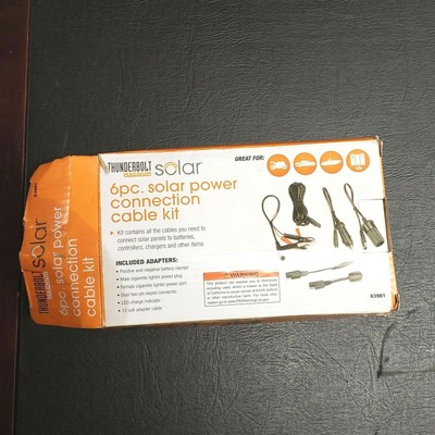 Thunderbolt Magnum Solar 6pc Solar Power Connection Cable ...