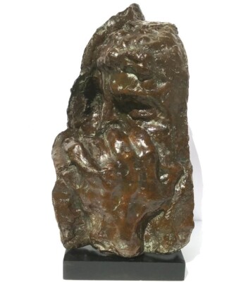 Brutalist Bronze Sculpture  La Nuit De Profil 