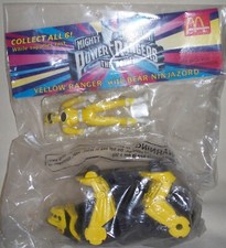 McDonald's Power Rangers Movie, Yellow Ranger w/Bear Ninjazord 1994 New