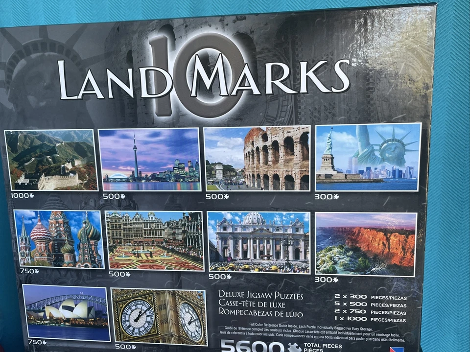 LANDMARKS of the WORLD Big Ben Statue of Liberty Grand Canyon Puzzle ❤️ct39j2 - Image 4 of 4