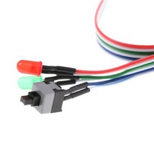 ATX PC Computer Case Motherboard Power Cable Switch On/Off/Reset with LED