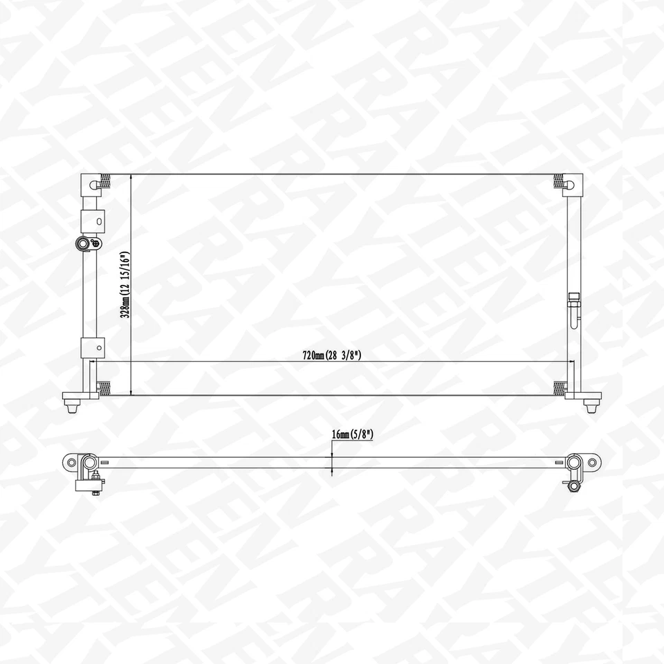 AC Condenser For 1999 2000 2001 TOYOTA CAMRY SOLARA SE 2.2 GAS 8846006061 Foto 2 de 4