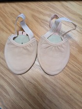 Capezio Leather Pirouette II Dance Shoe Tan Turners Turn And Kick Half Soles New