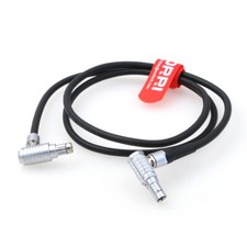 Elbow 2 pin to 24v Arri RS 3 Pin Fischer Power Cable for ARR Red Teradek Bolt