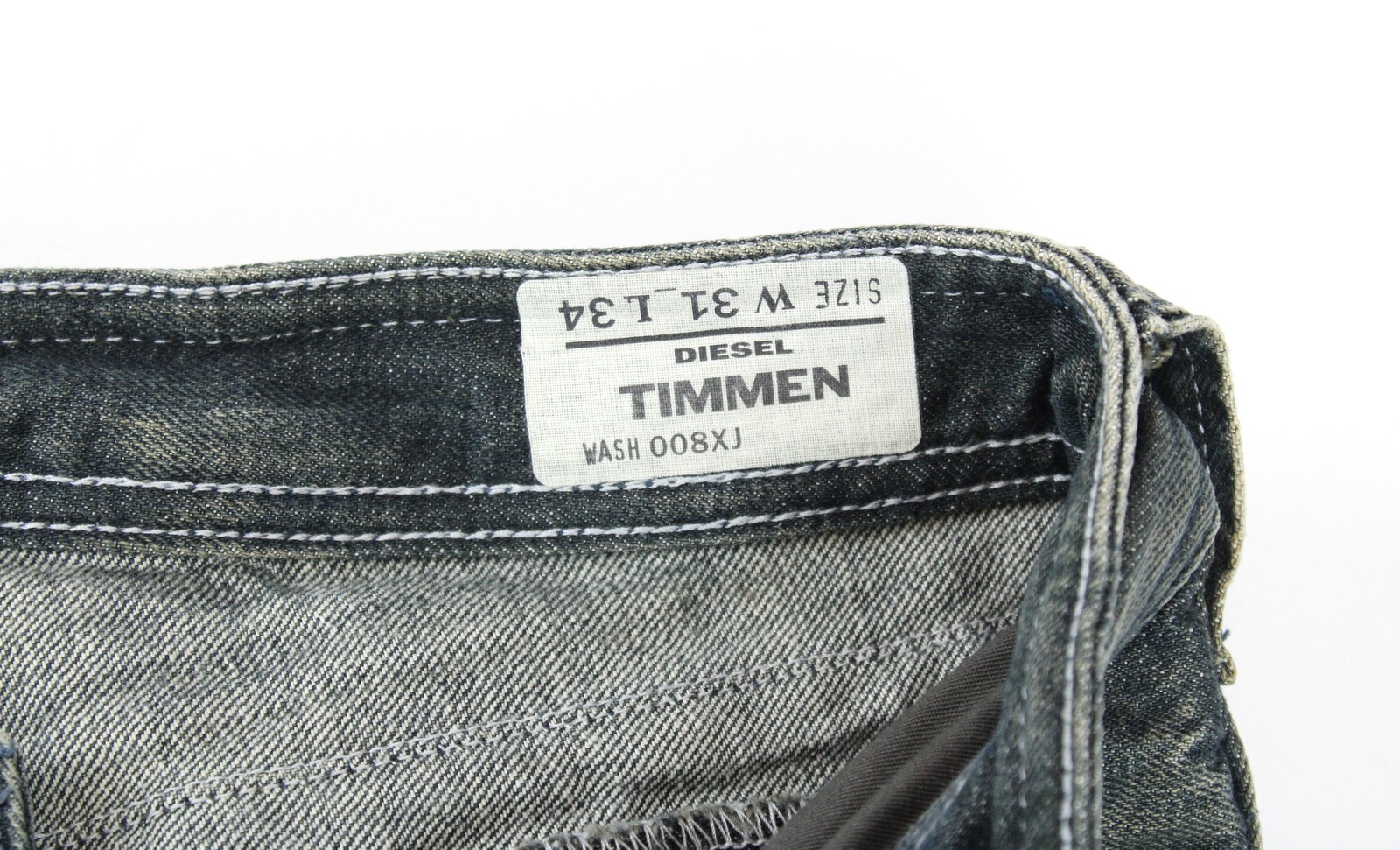 DIESEL Timmen 008XJ Jeans Men's W31/L34 Ripped Whiskers Faded Button