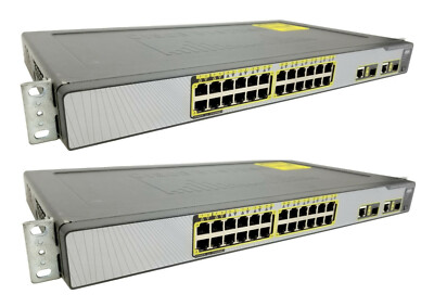 2x Cisco WS-CE500-24LC Catalyst Express 500 Series 24-Port 10/100 PoE Switches