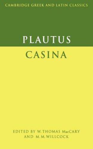 Plautus: Casina Plautus MacCary Willcock Paperback Cambridge University Press