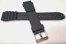 New Mens Timex "Classic 80" Fits 18mm Solid BLACK Watch Band Sport Digital