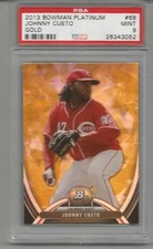 2013 Bowman Platinum Johnny Cueto Gold PSA 9