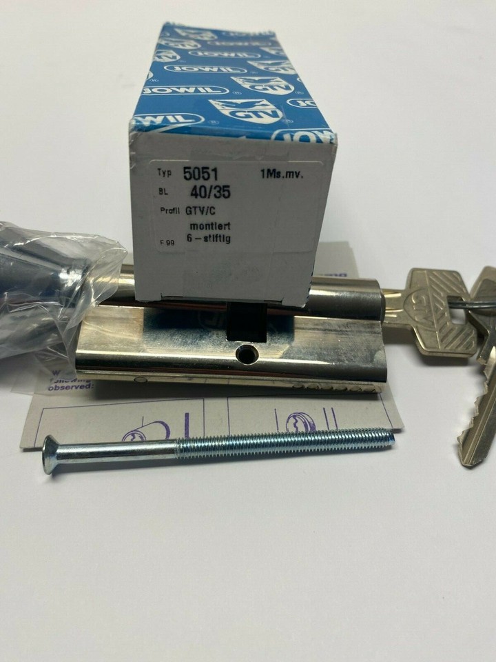 Profil-Schließzylinder 70 Mm (35+35) Mit Knauf Zylinder Tür-Schloß+5 Sicherheitsschlüssel | 23404