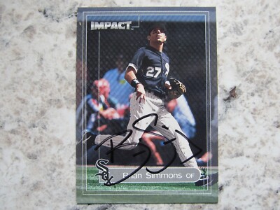 White Sox Ryan Simmons Signed Autographed 2000 Fleer Impact Mint