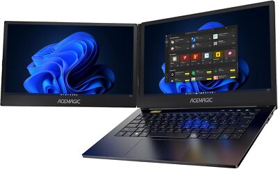 ACEMAGIC 14 Zoll Dual Screen Laptop INTEL i7-1255U 16GB DDR4 1TB SSD WiFi6 BT5.2