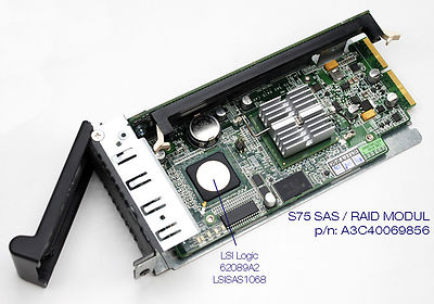 S75 SAS RAID MODUL FUJITSU SIEMENS A3C40069856 C3D00702 LSI PRIMERGY BX620 FSC