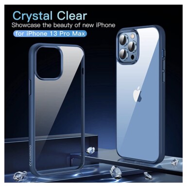 CASEKOO Crystal Clear Blue Designed for iPhone 13 Pro Max Case Sealed