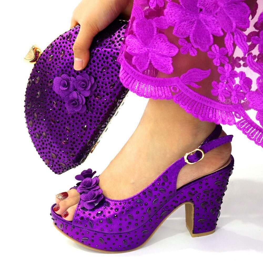 Shoes Discount Mauve Sandals And Matching Bag Purple Shoes And