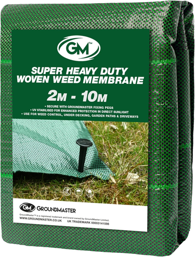 Tessuto Pacciamatura Per Erbacce 40m X 1m - 80g/m² - Resistente Ai Raggi UV - Con 10 Picchetti
