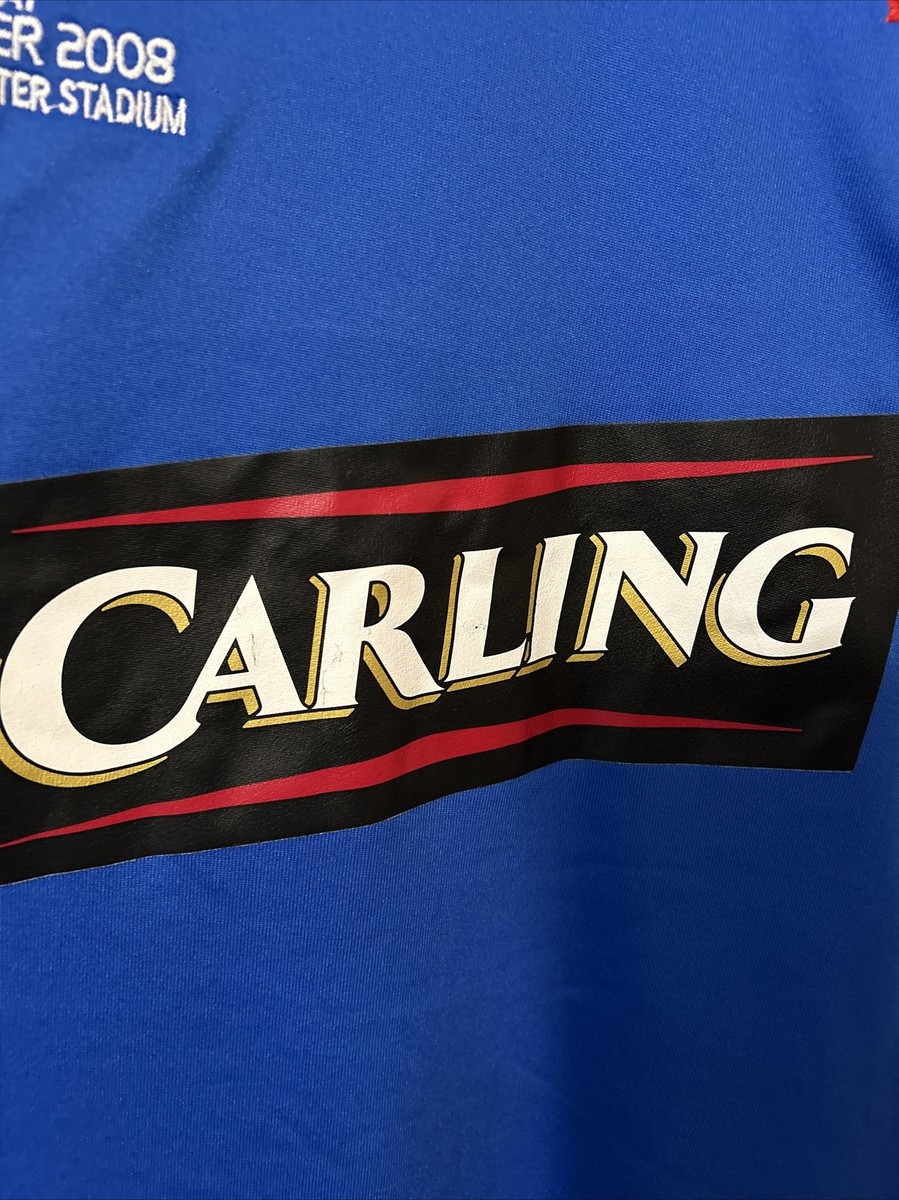 Maillot Extérieur Glasgow Rangers Umbro 2007/08 – Hommage Finale UEFA, Taille L, Beasley #8