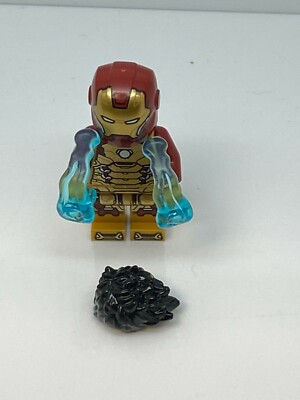LEGO Marvel Super Heroes Avengers Gold Iron Man Mech Minifigure & Extra Hair