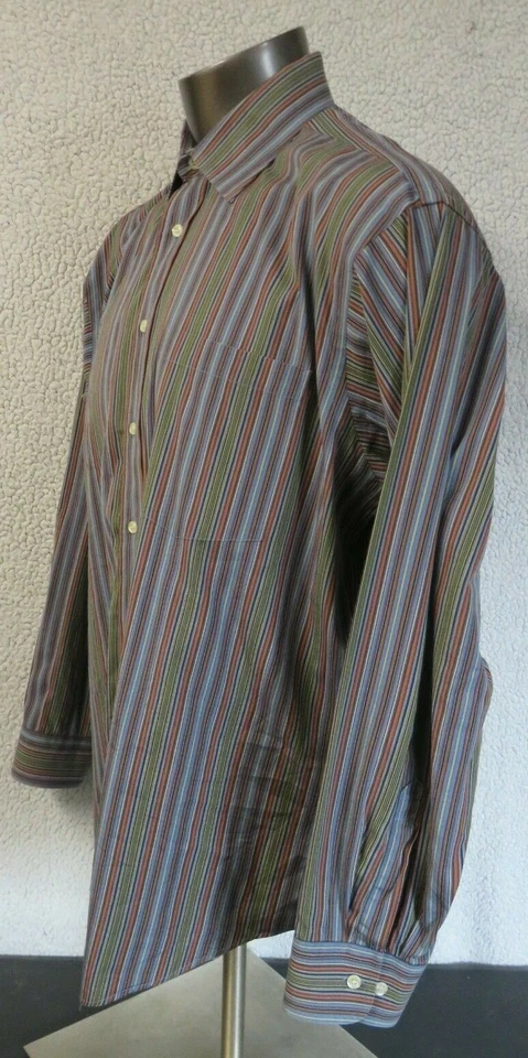 Camisa masculina Wellington & Walker manga longa botão frontal tamanho 17 34/35 multicolor - Imagem 3 de 4