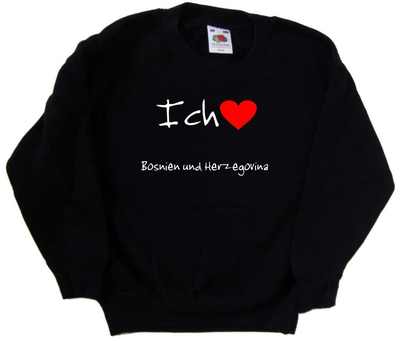 Ich Liebe Bosnien und Herzegovina Kinder Pulli