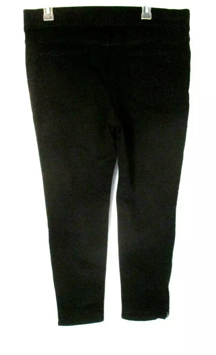 Martha Stewart Knit Denim Ankle Jeans 16P Black Pull On A351437 Women ZM17
