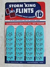 Vintage STORM KING Full Store Display Card w/ Product  Advertising Smoke Lighter