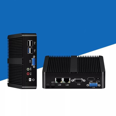 J1900 4-Core Fanless Embedded Micro Computer Industrial Mini PC 8G RAM+128G SSD