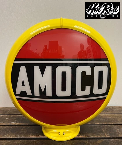 AMOCO Reproduction 13.5" Gas Pump Globe - (Yellow Body)