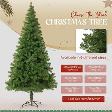 Christmas Tree with Stand Bushy Artificial Xmas Tree Home Decor 4ft 5ft 6ft 7ft
