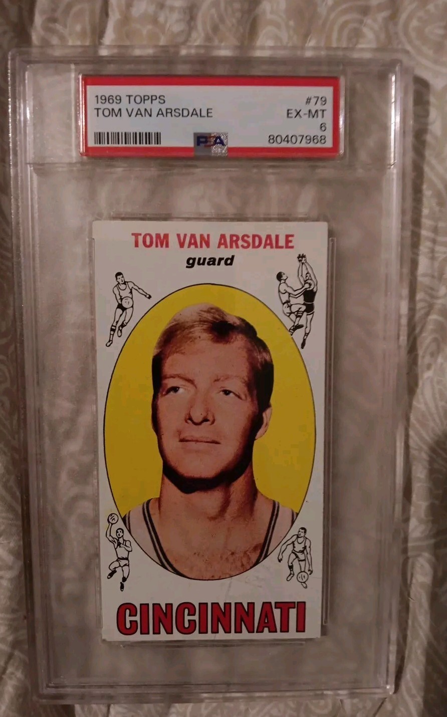 1969 TOPPS BASKETBALL #79 TOM VAN ARSDALE PSA 6
