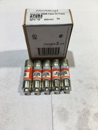 ATDR5 FERRAZ SHAWMUT MERSEN ATDR 5A Time Delay K218302 Fuse JPSF632 QTY x 1/5/10 - Picture 3 of 4