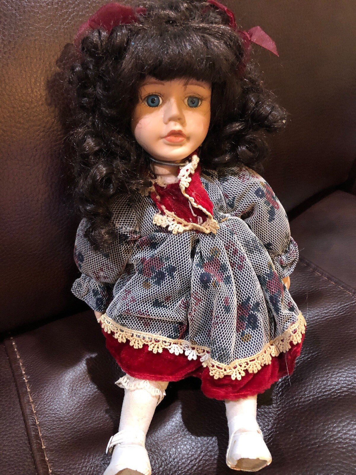 porcelain doll music box