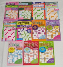 Lot Of 11 New-Old-Stock Unused Kappa Crossword Puzzle  Sudoku Puzzle Books