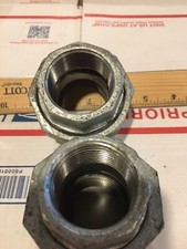 Lot of 2. 1-1/4  Galvanized Pipe Unions
