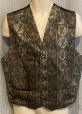 VINTAGE WAH MAKER FRONTIER CLOTHING MEN'S VEST SIZE LARGE PAISLEY WESTERN VGC C