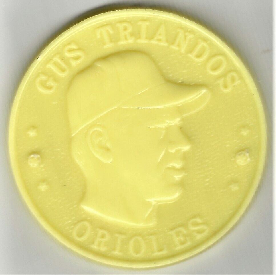 1959 Armour Baseball Coin - Triandos - (Very Rare Color) Yellow