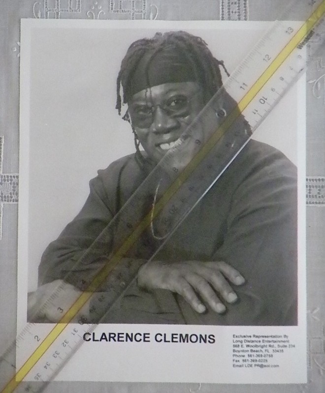 8 x 10 in publicity photo CLARENCE CLEMONS (Saxophonist for Bruce Springsteen)