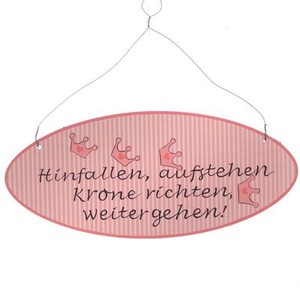 Holzschild Hinfallen Aufstehen Krone Richten Weitergehen Ebay