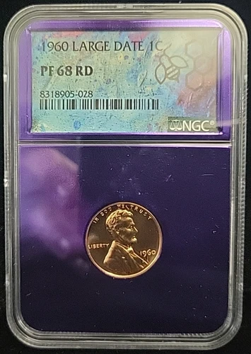 1960 Proof Lincoln Cent Penny Large Date NGC PF68 RD | Lg Date | See Pics