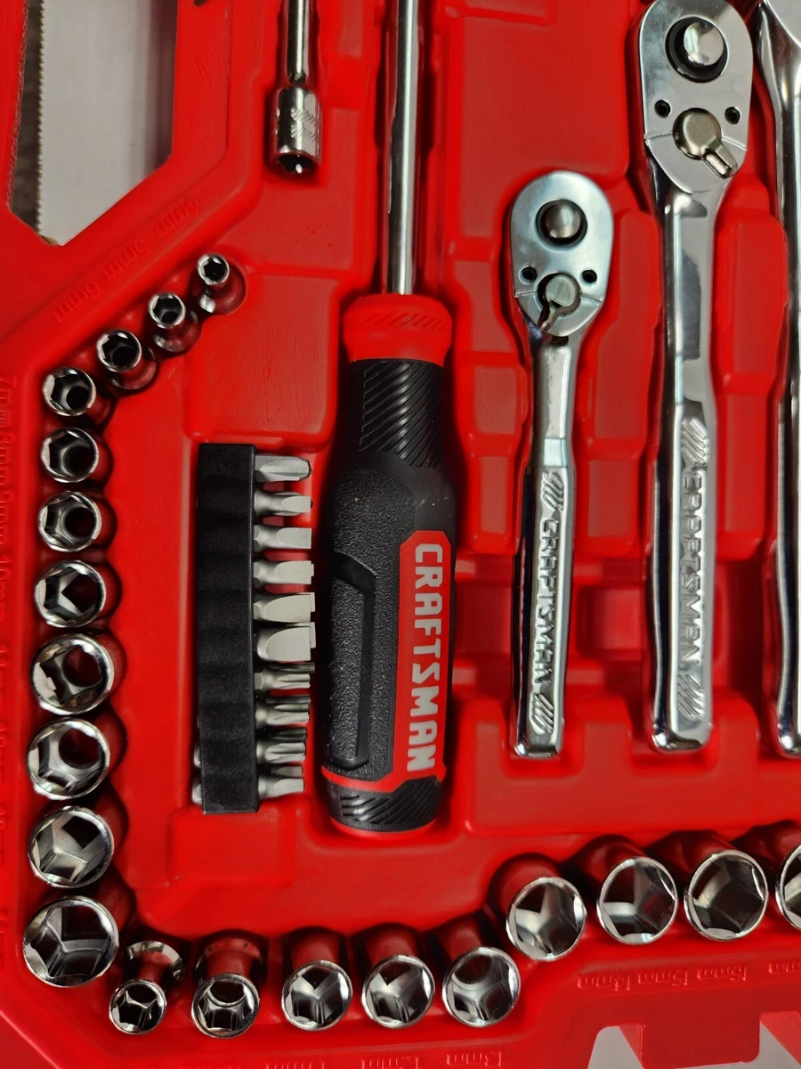 Craftsman 159 Piece Standard SAE and Metric Mechanic s Tool Set One Missing