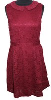 Damenkleid Kleid Spitzenkleid Party Burgund Weinrot Mela Loves London Gr. 38 40