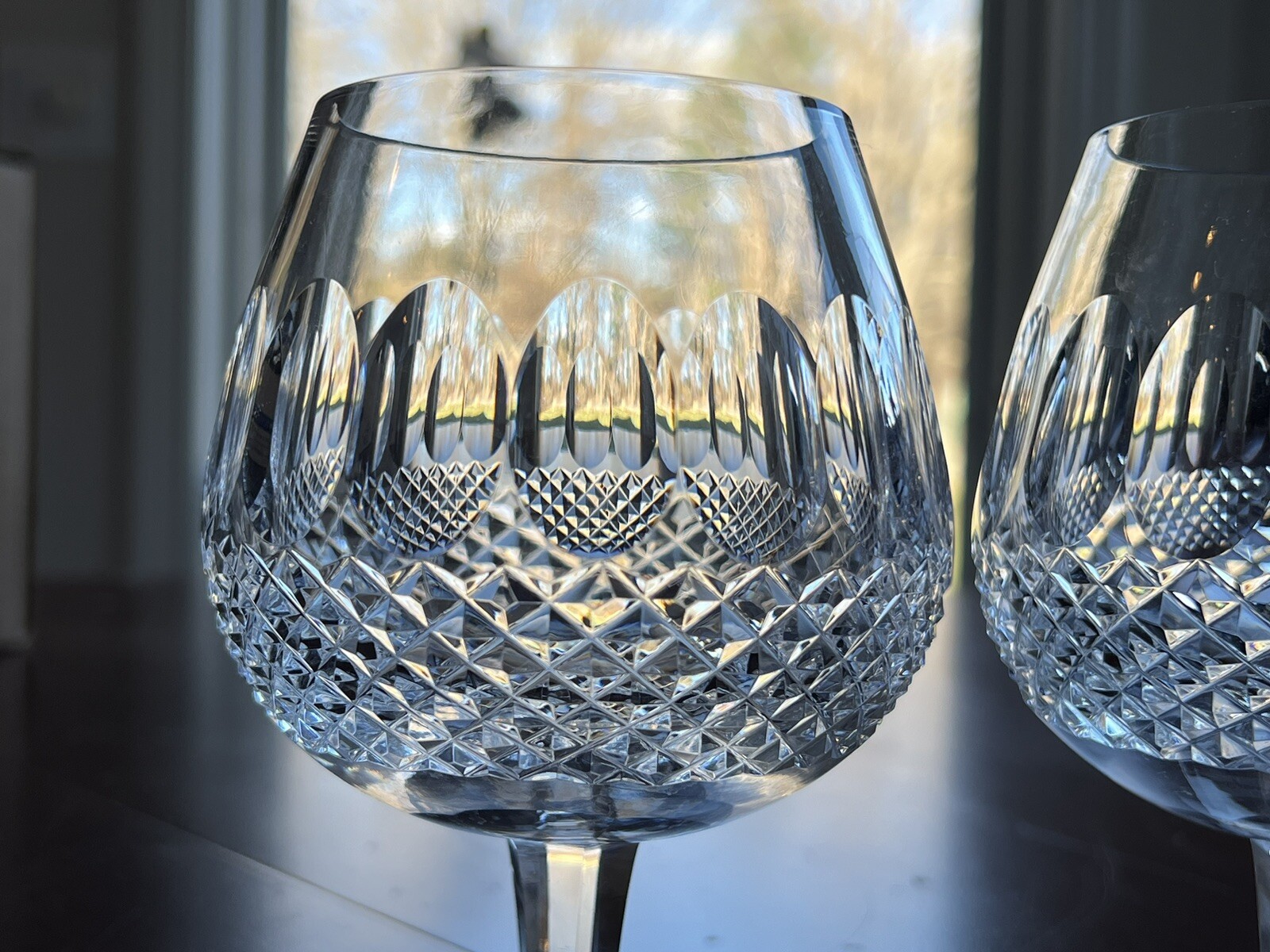 Waterford Crystal Colleen Pattern Stems Brandy Snifters Mint Pair eBay